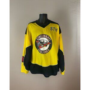 Vintage 90s Coyote Promotion Cincinnati Cyclones Hockey Jersey Size XL Gold